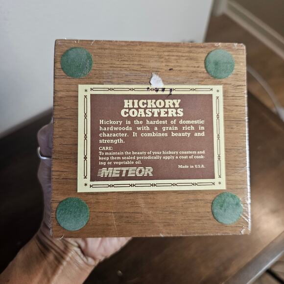 NWT Bailey's Irish Cream Hickory Wood Coatsters - Picture 3 of 3